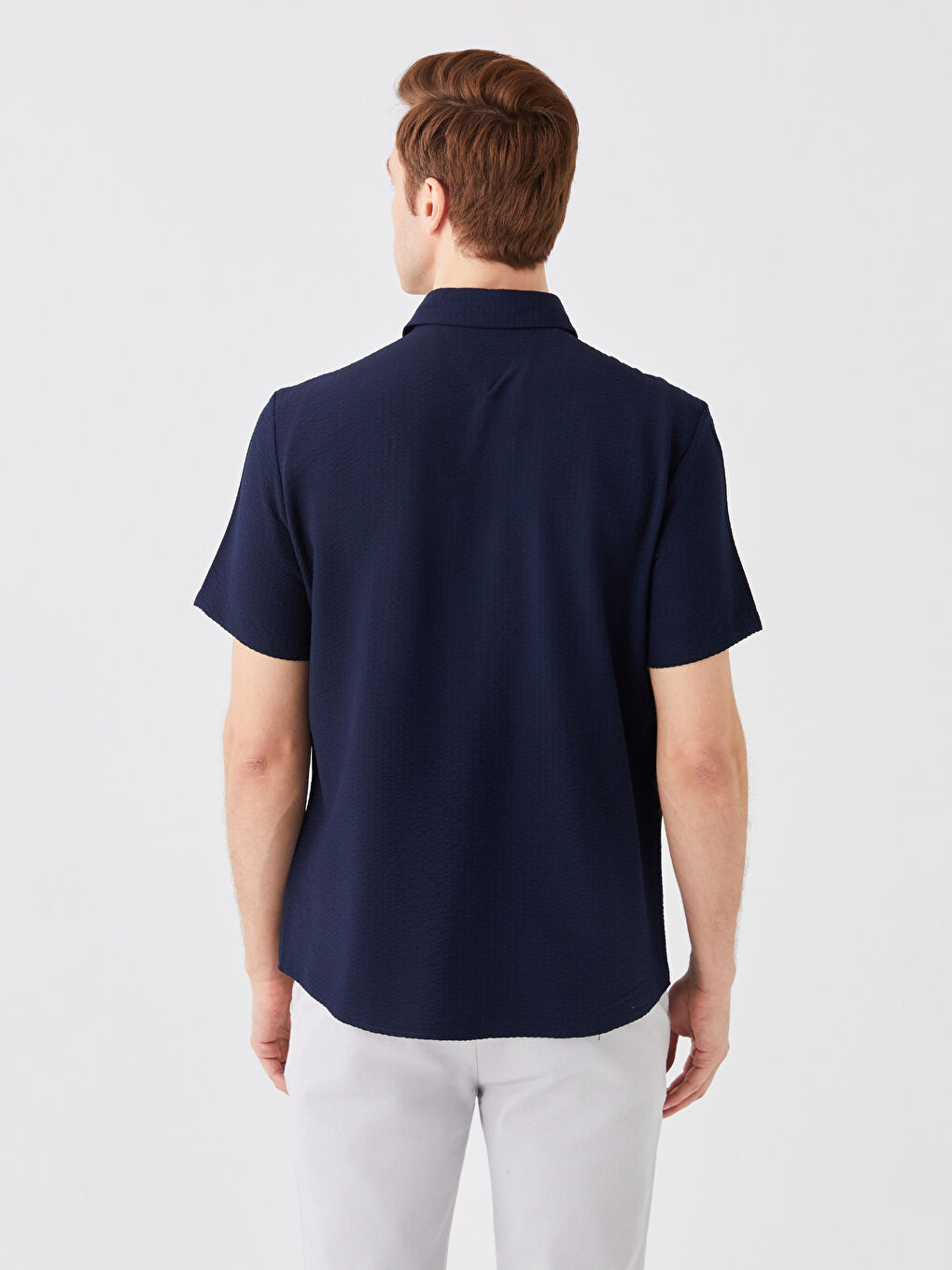 Regular Fit Short Sleeve Men's Shirt-4