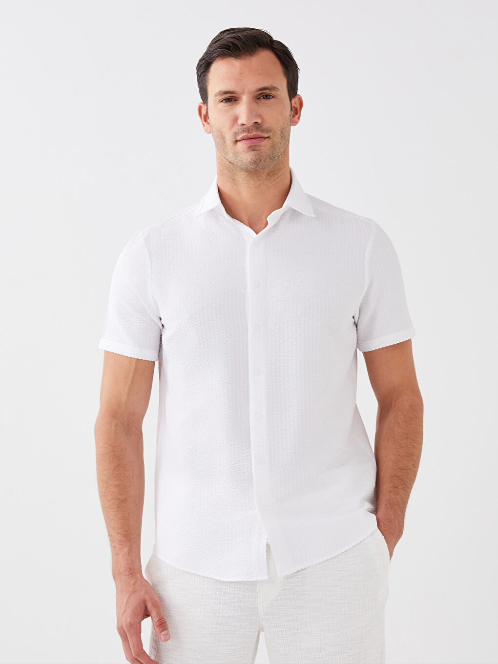 Regular Fit Short Sleeve Men's Shirt -S3BT87Z8-Q6K
