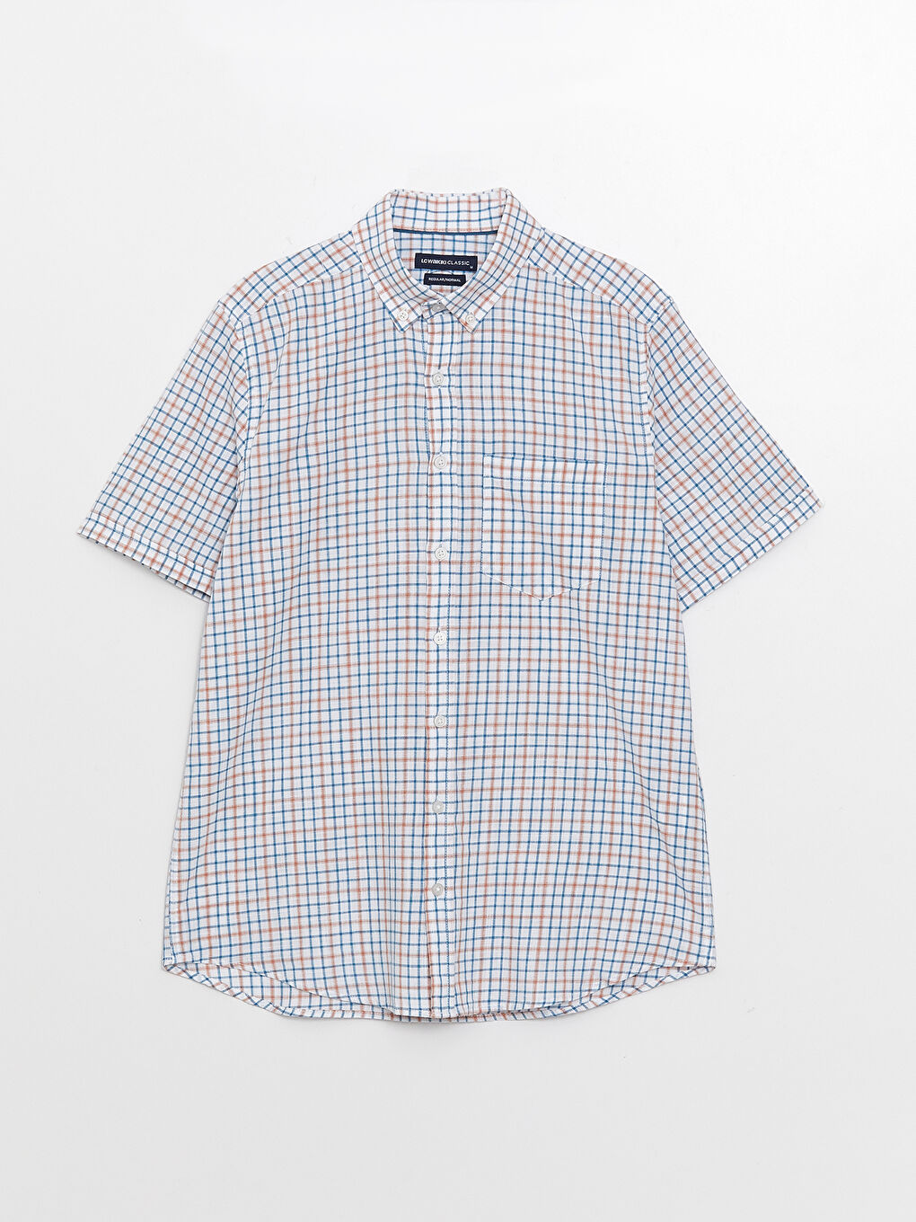 LCWAIKIKI Classic Regular Fit Short Sleeve Plaid Men's Shirt -S3BT89Z8-LND