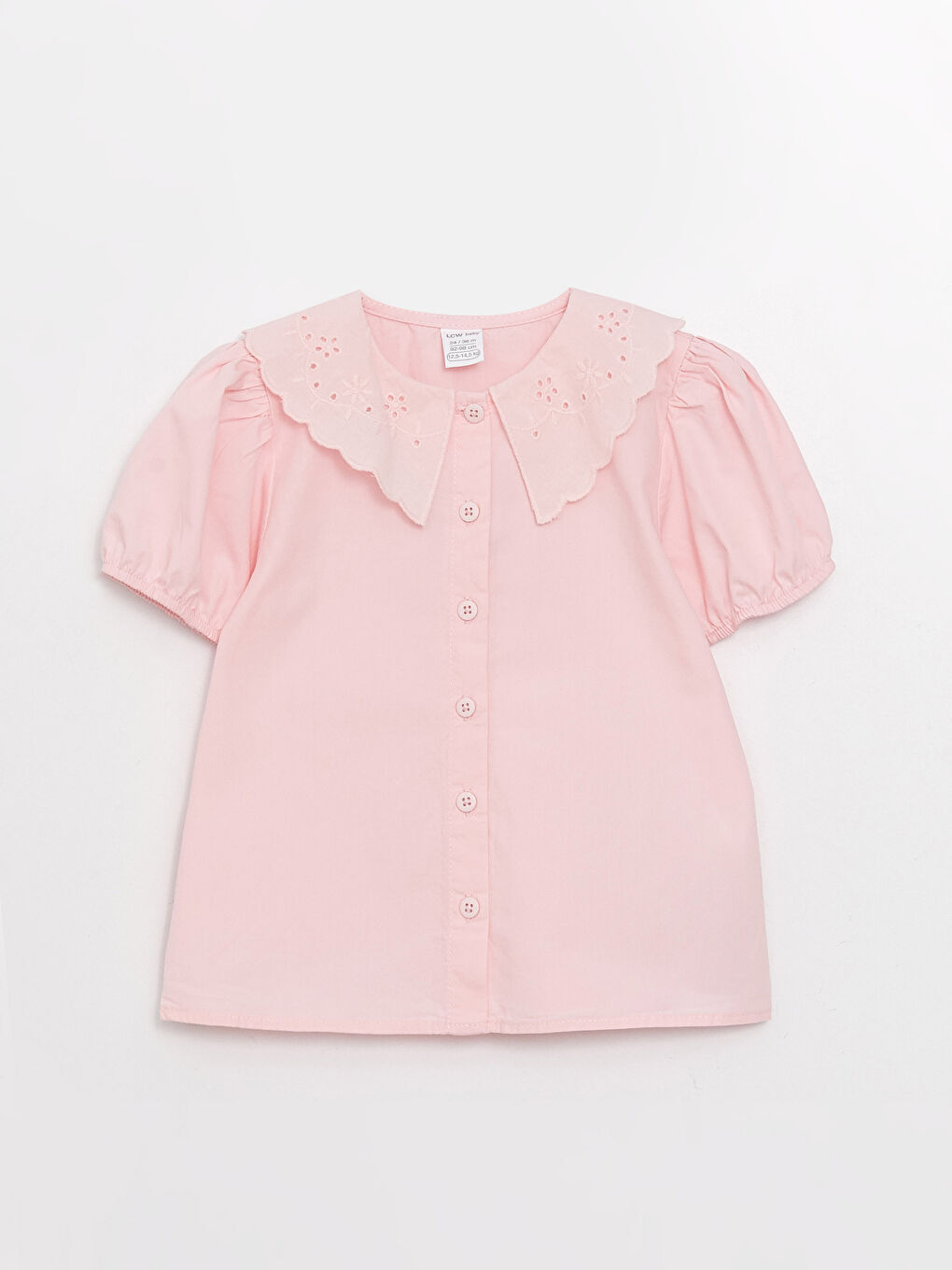 قميص كم قصير بياقة بيتر بان للبنات الرضع