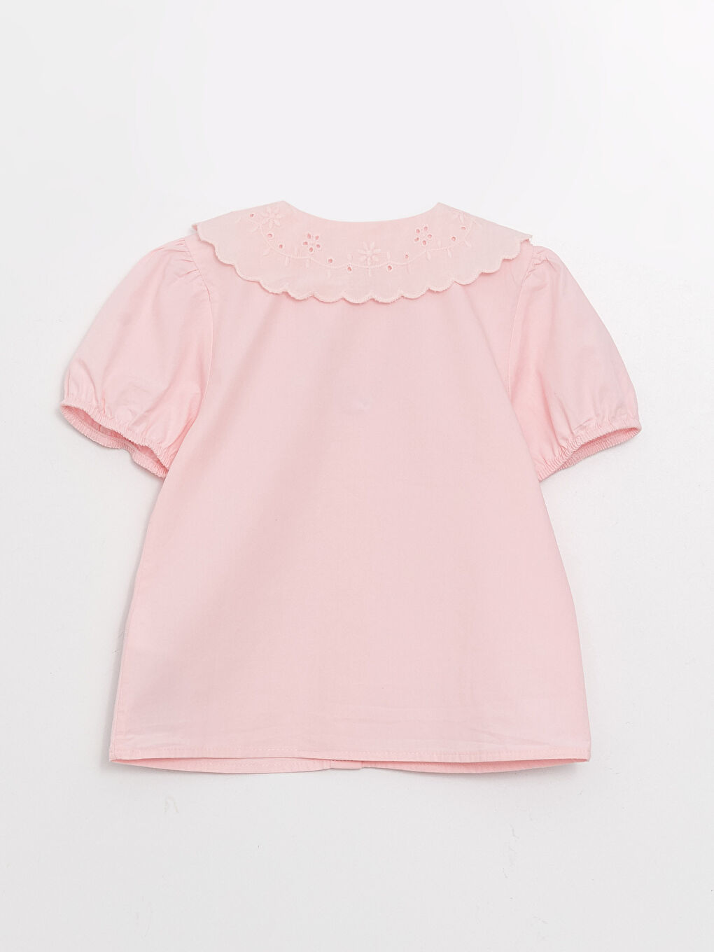 قميص كم قصير بياقة بيتر بان للبنات الرضع-1
