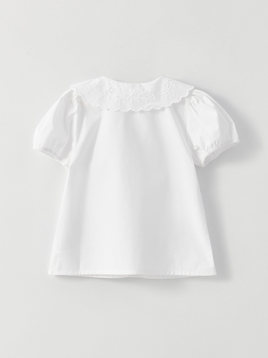 LCW baby Baby Girls' Peter Pan Collar Short Sleeve Shirt -S3BT99Z1-Q6K