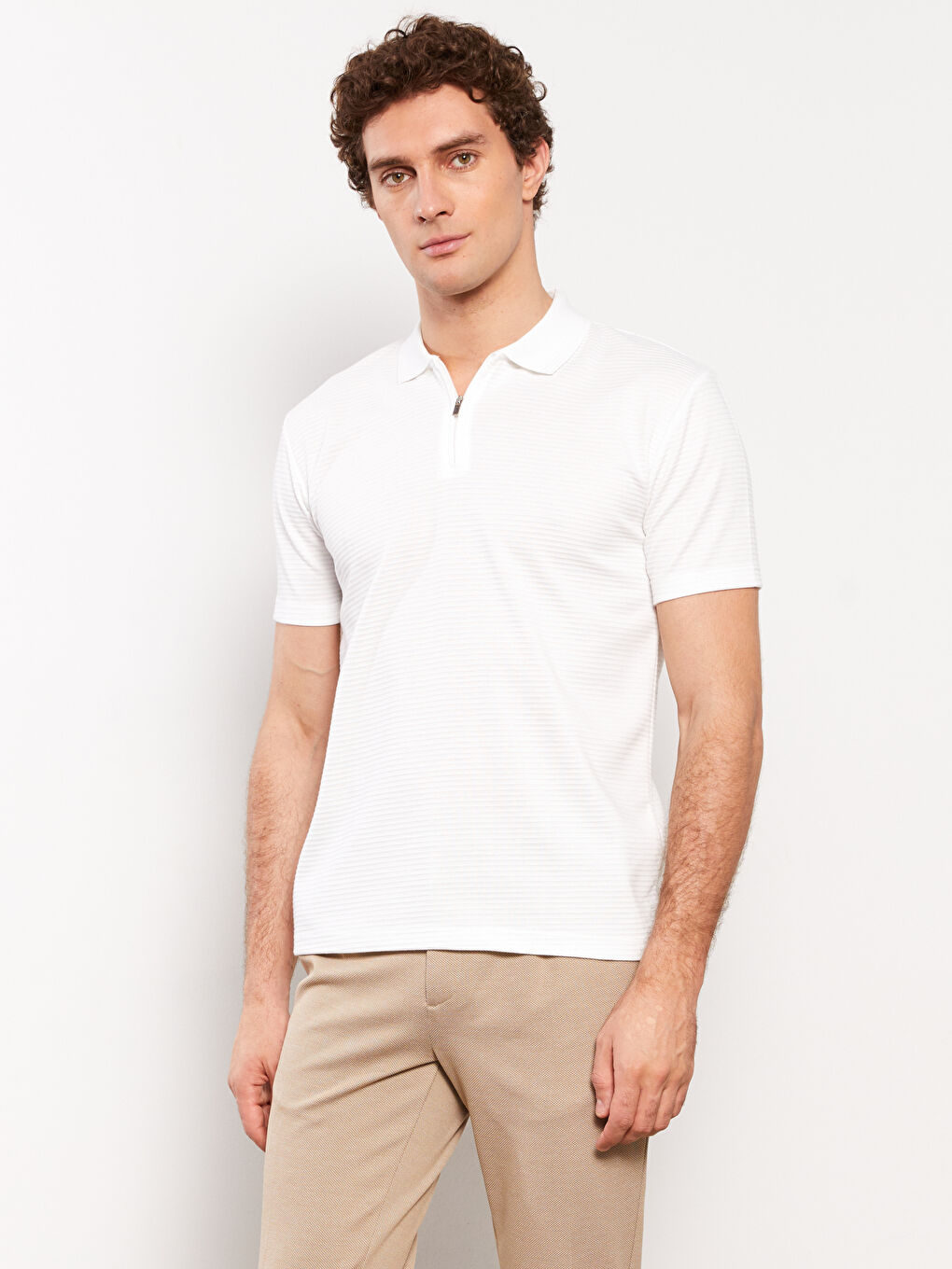 Polo Neck Short Sleeve Men's T-Shirt