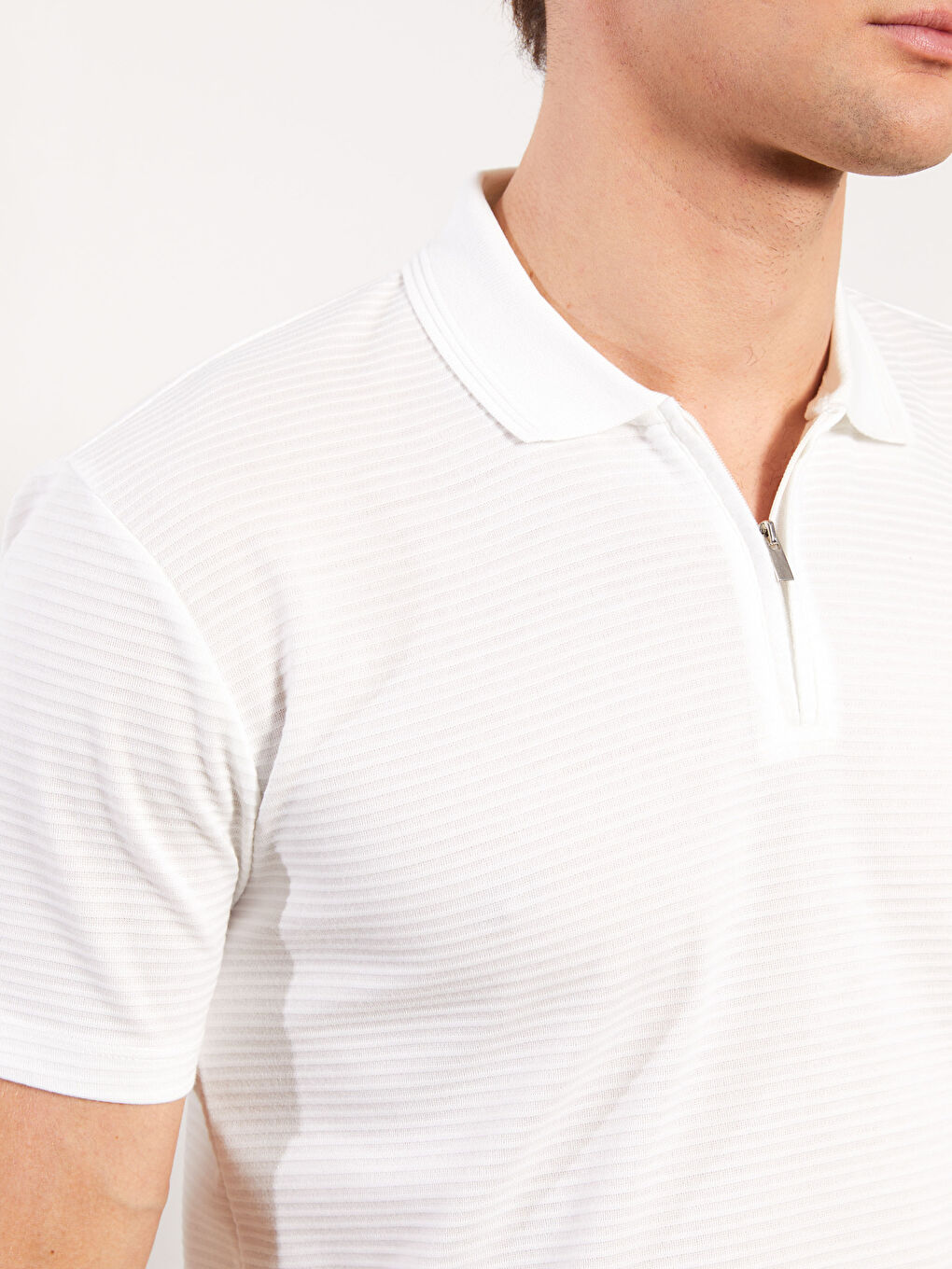 Polo Neck Short Sleeve Men's T-Shirt-3