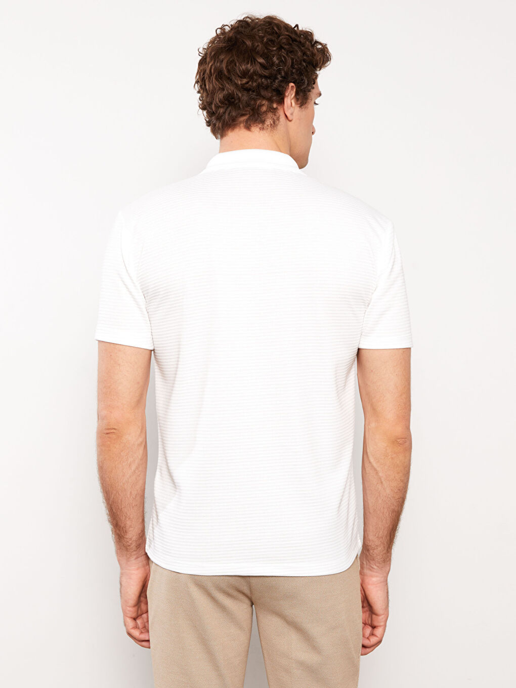 Polo Neck Short Sleeve Men's T-Shirt-4