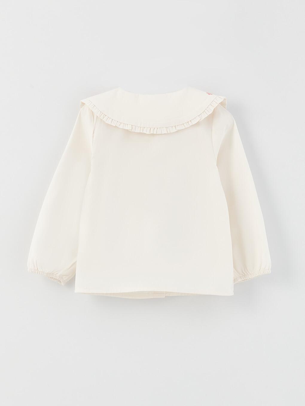 Bebe Collar Long Sleeve Embroidery Detailed Baby Girl Shirt-1