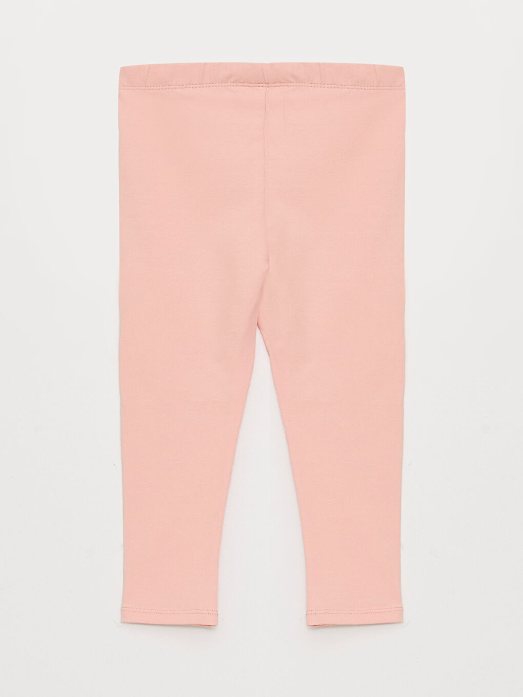 Pembe Beli Lastikli Baskılı Kız Bebek Tayt-1