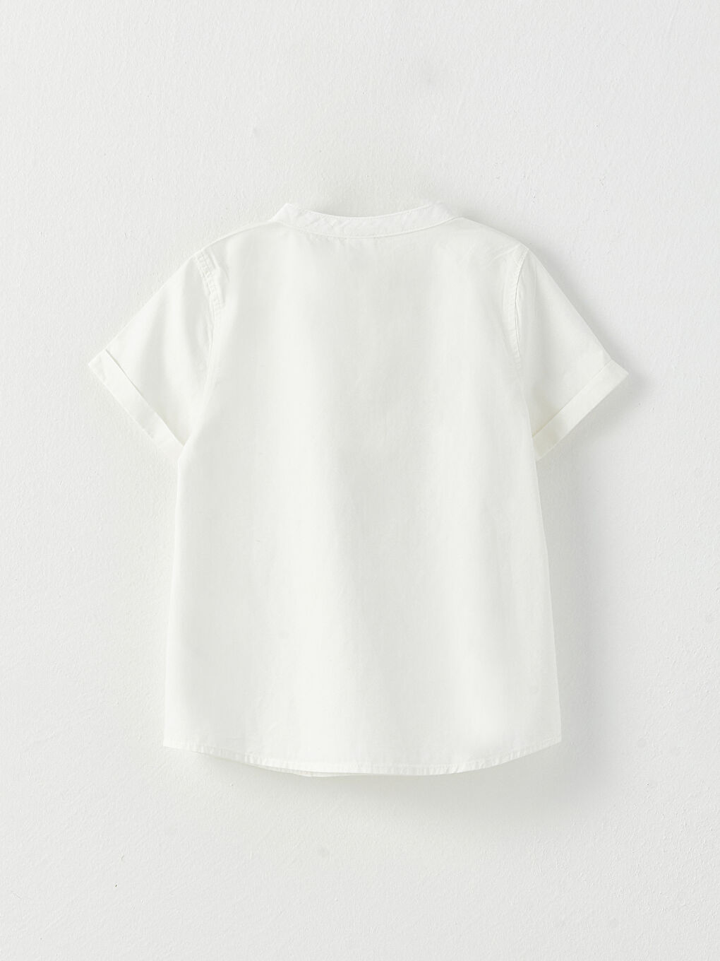 Grandad Collar Short Sleeve Baby Boys' Shirt-1