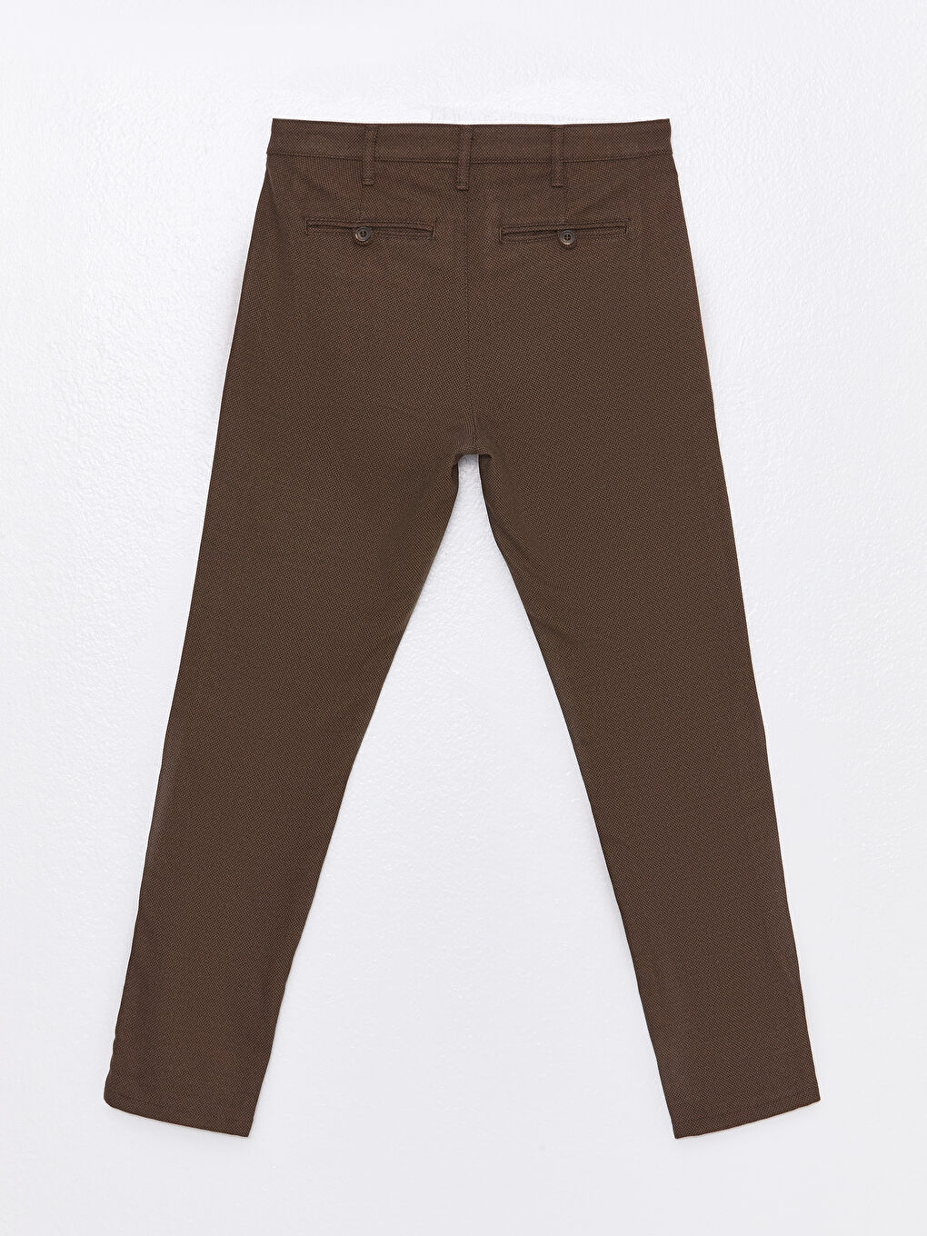 Kahverengi Slim Fit Dokulu Erkek Pantolon-6