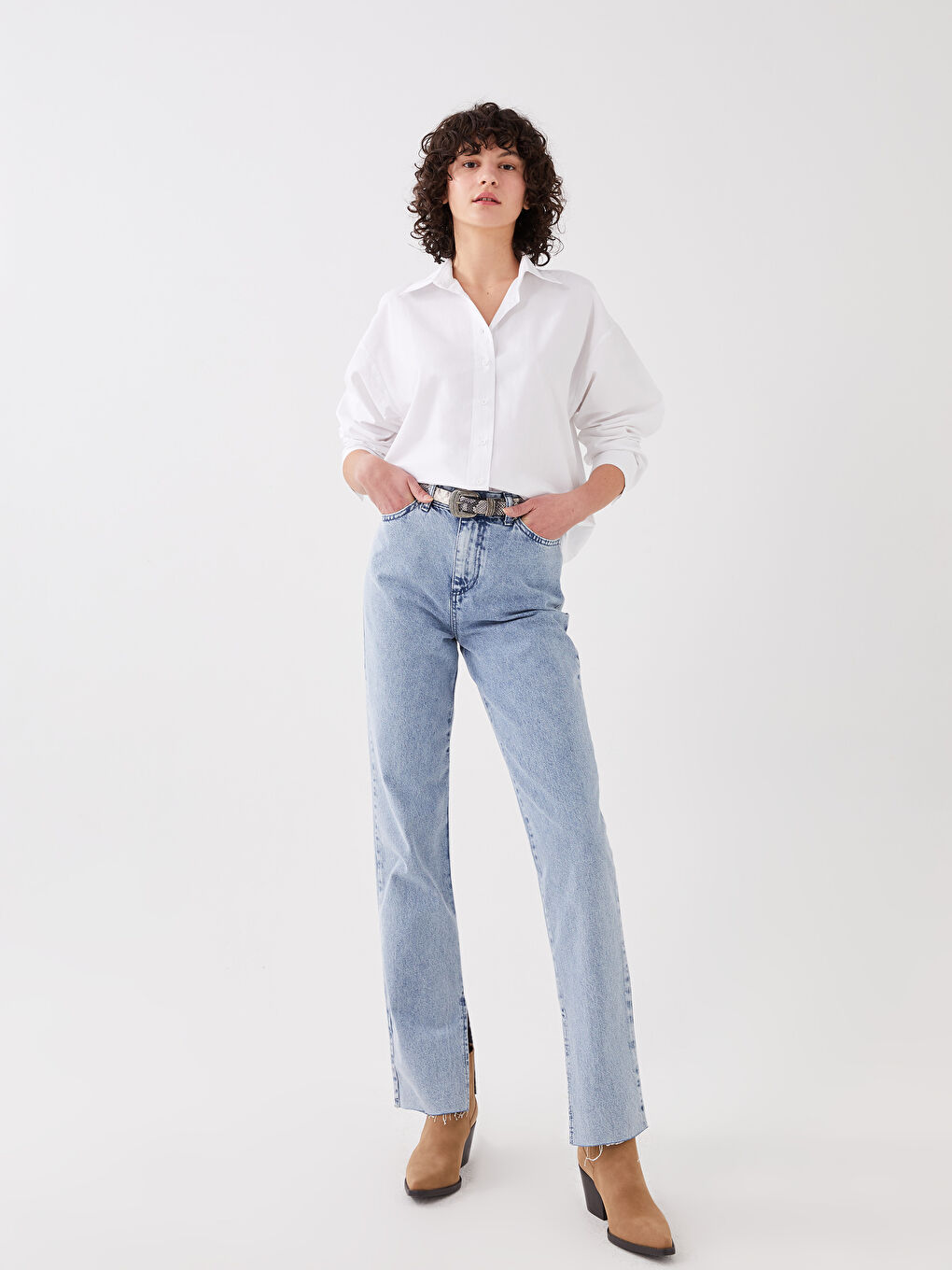 Straight Fit Women's Jeans-1