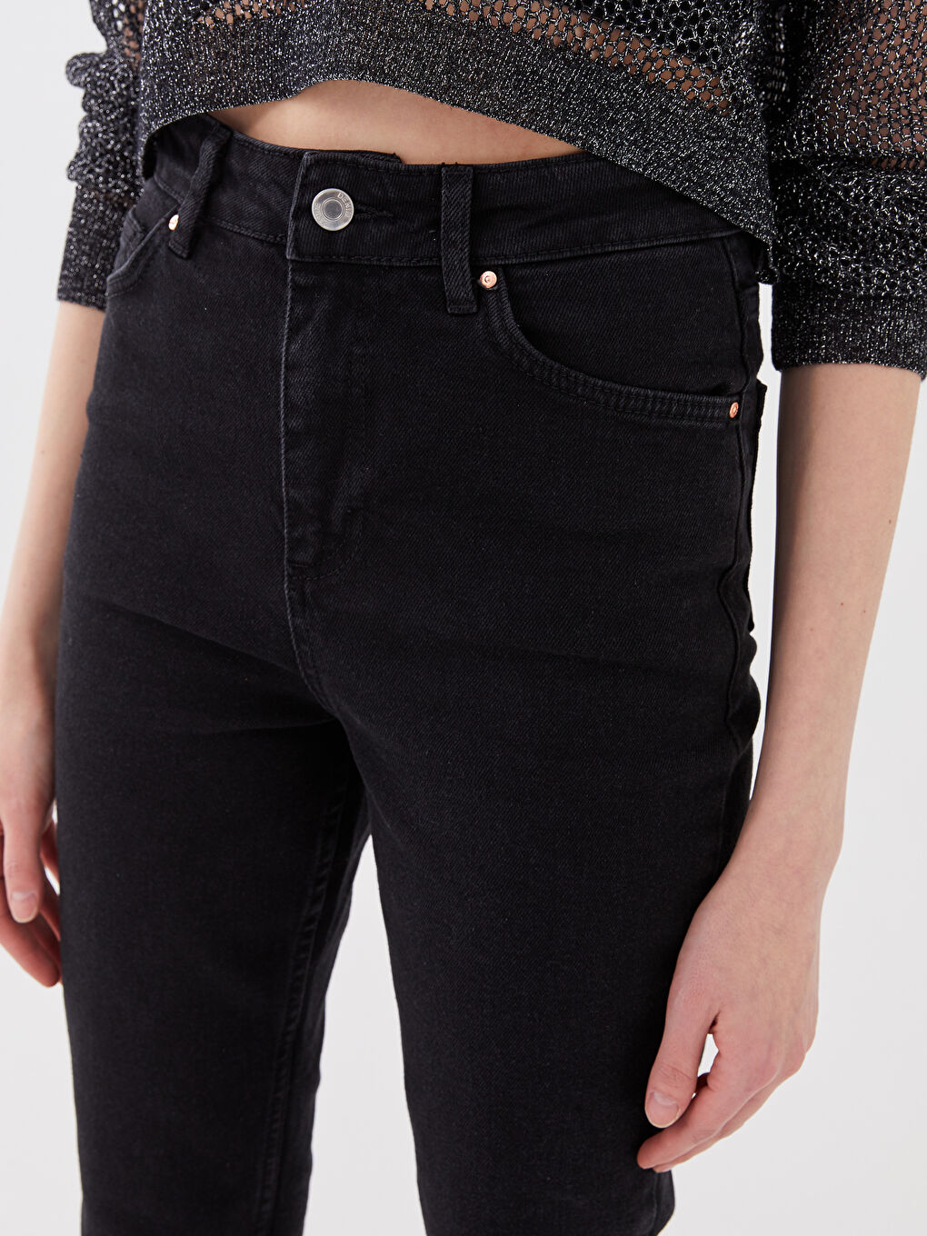 High Waist Slim Mom Women's Jeans -S3BU43Z8-CVL