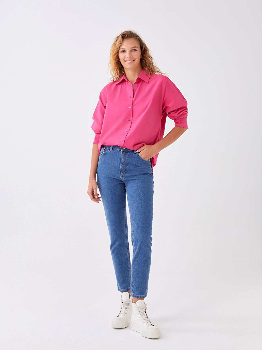 XSIDE High Waist Mom Fit Ankle Length Women Jeans -S3BU48Z8-Q6L