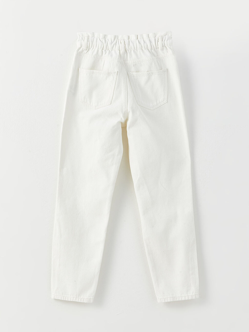 Blugi cu Talie Elastică Tip Paperbag pentru Femei-3