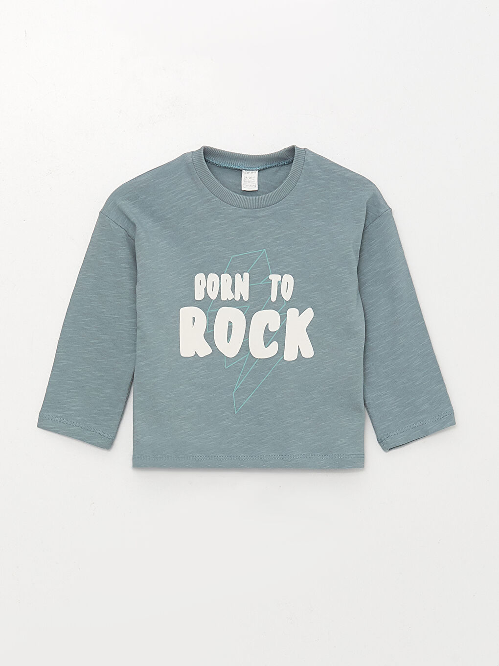Crew Neck Printed Baby Boys' T-Shirt -S3BU58Z1-GRG