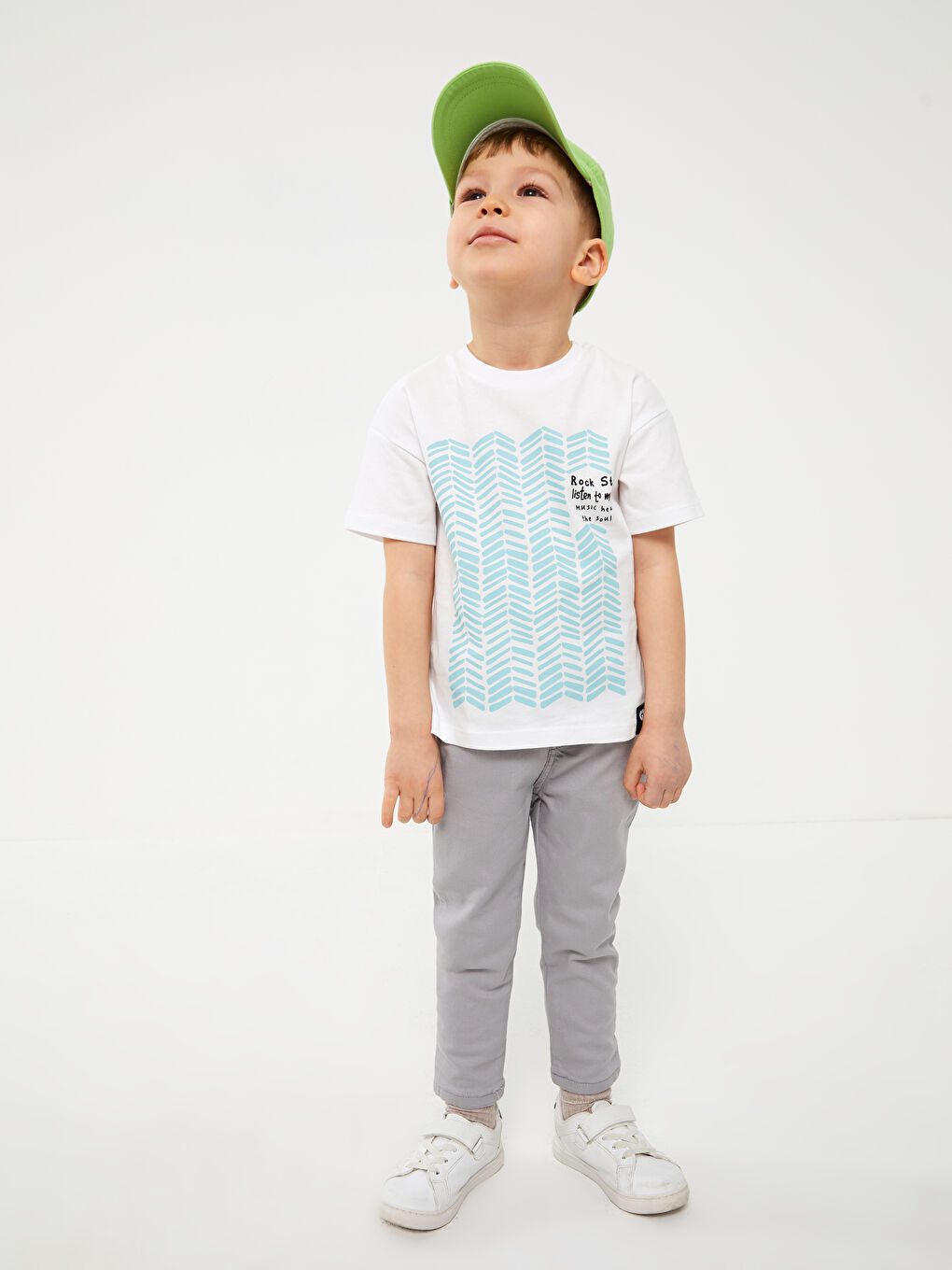 Crew Neck Short Sleeve Printed Baby Boys' T-Shirt-3