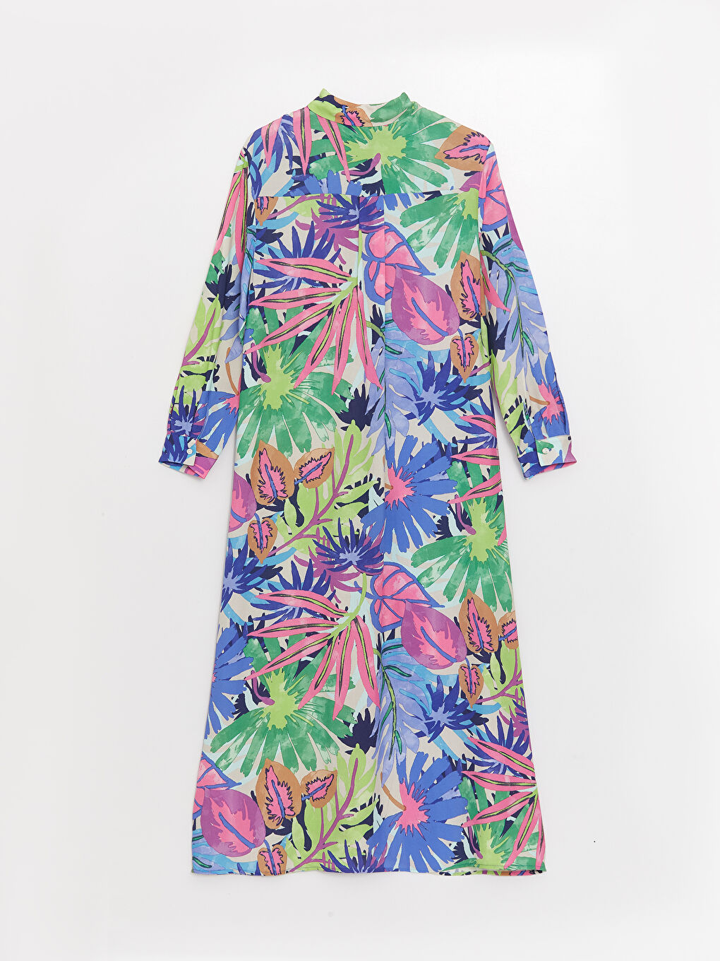 Patterned Long Sleeve Women's Shirt Dress -S3BU97Z8-F9C