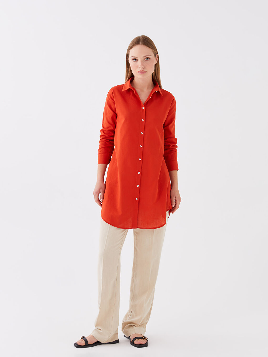 Jednostavna Košulja Tunika sa Dugim Rukavima za Žene