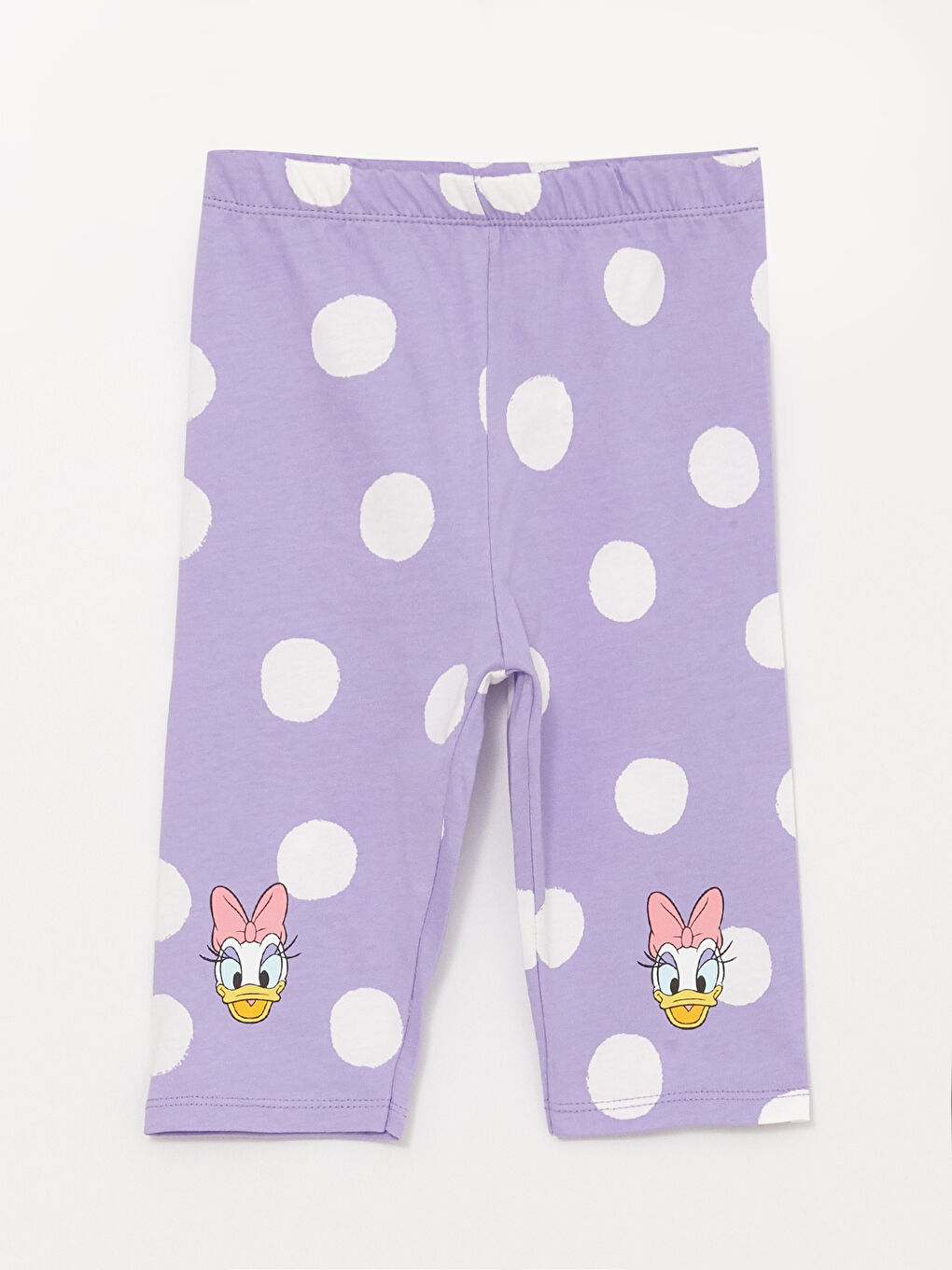 Crew Neck Long Sleeve Daisy Duck Printed Baby Girls' Pyjama Set-2