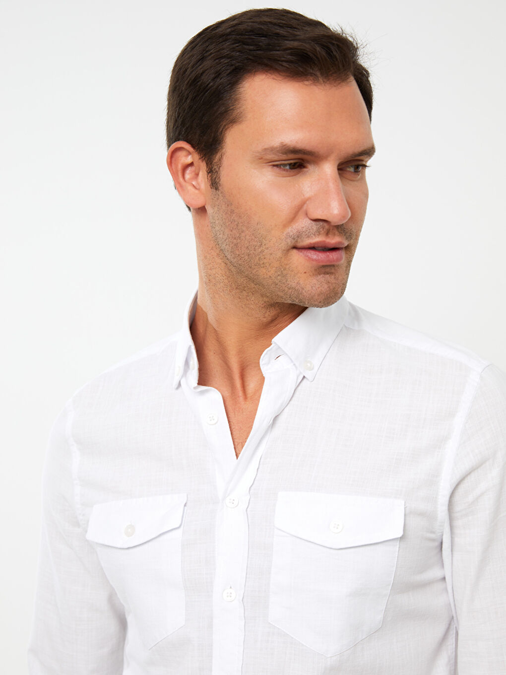 Cămașă pentru Bărbați cu Mânecă Lungă Regular Fit din Poplin-2