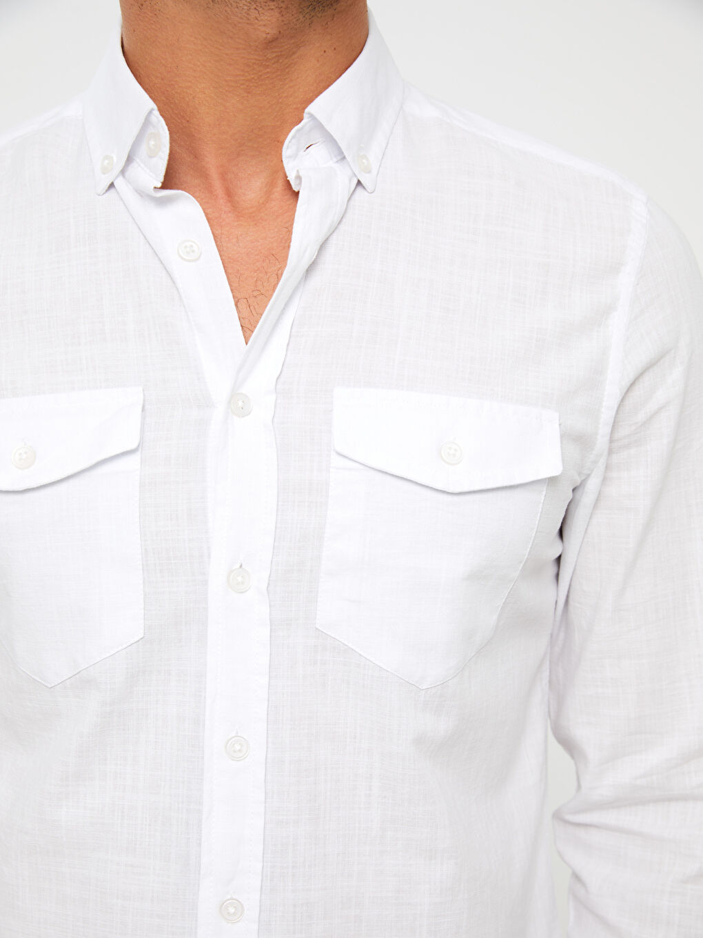 Cămașă pentru Bărbați cu Mânecă Lungă Regular Fit din Poplin-3