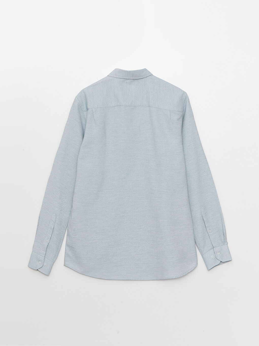 قميص رجالي كم طويل بقماش دوبي بقصة عادية-6