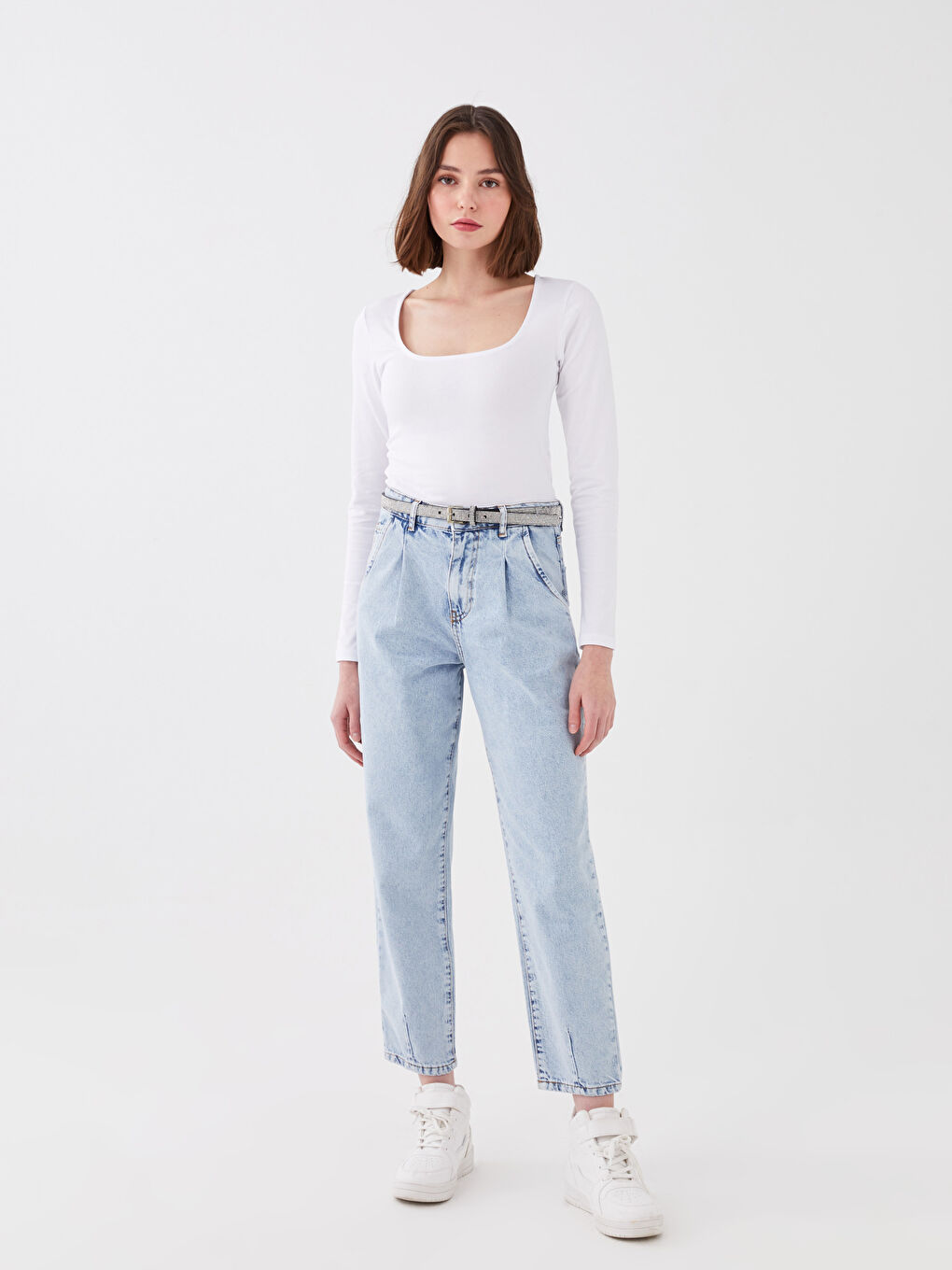 XSIDE Jean Slouchy Taille Haute Pour Femmes -S3BV39Z8-K9M