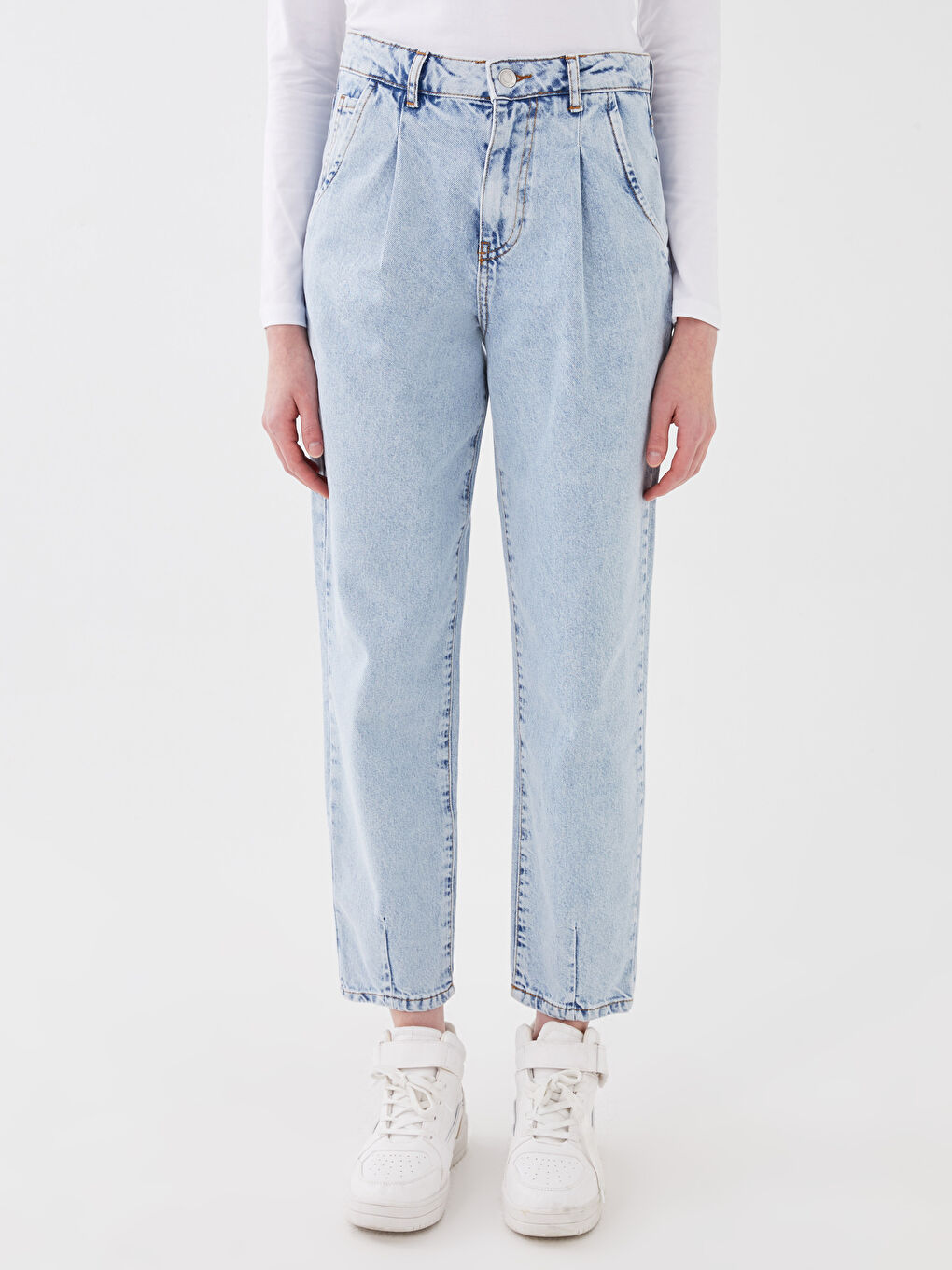 XSIDE Jean Slouchy Taille Haute Pour Femmes -S3BV39Z8-K9M