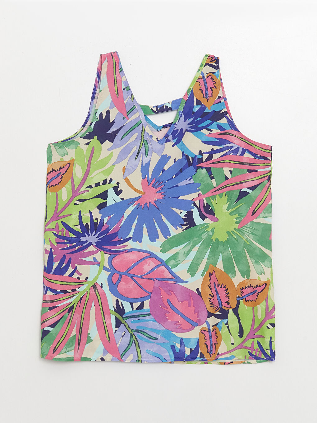 بلوزة نسائية بنمط ياقة على شكل حرف V-6