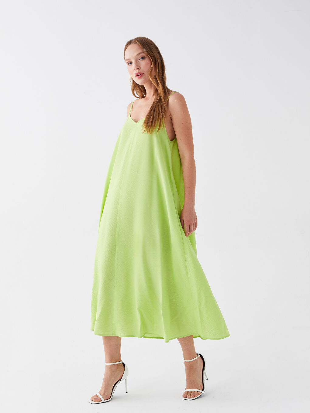 Heart Collar Straight Strap A-Line Women's Dress -S3BV53Z8-FYL