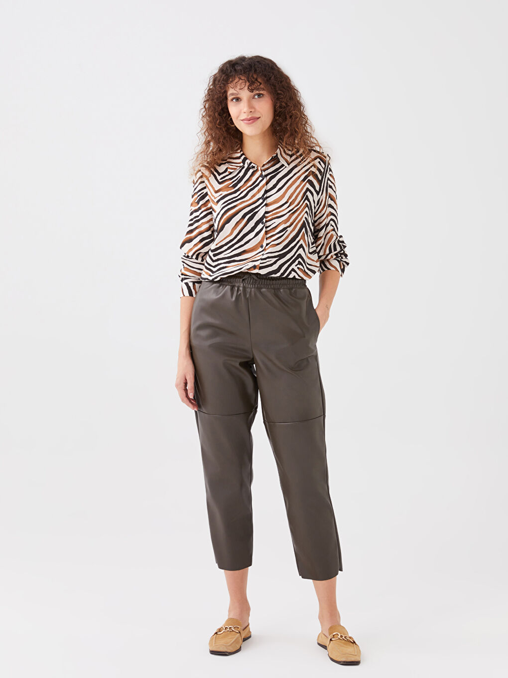 Patterned Long Sleeve Women's Shirt -S3BV72Z8-LQB