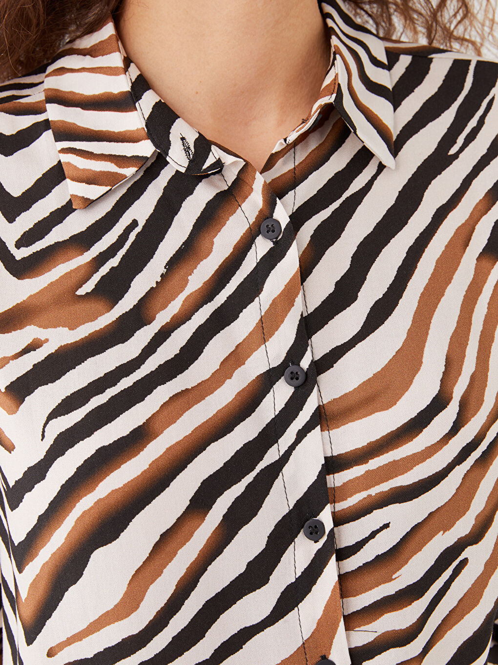 Patterned Long Sleeve Women's Shirt -S3BV72Z8-LQB