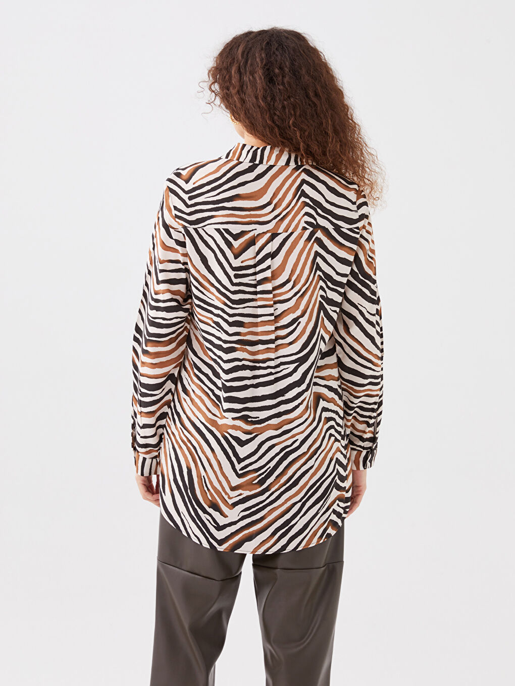 Patterned Long Sleeve Women's Shirt -S3BV72Z8-LQB