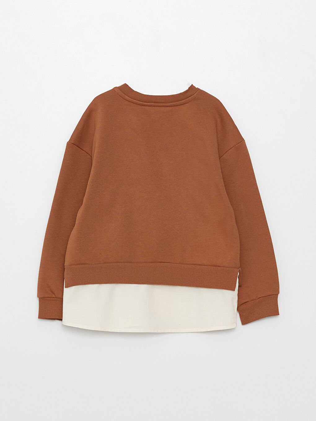 Дөңгелек жағалы кестеленген ұзын жең қыз балаларға арналған свитшот-1