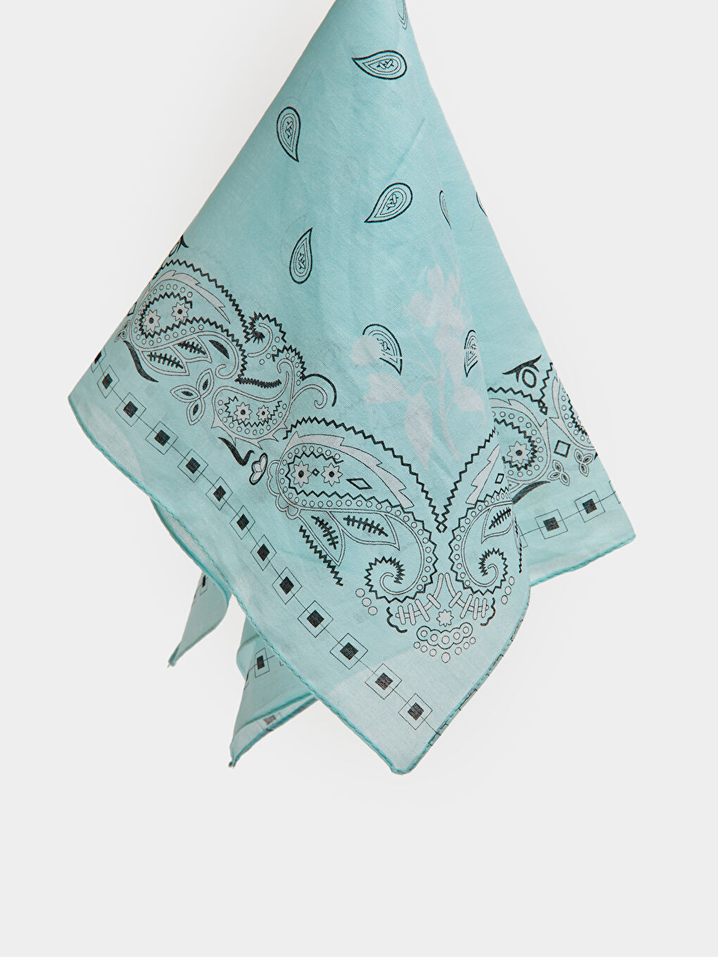 Mavi Desenli Kadın Bandana-3