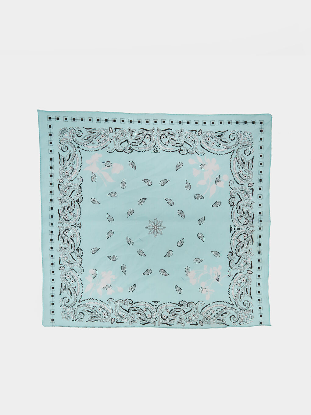 Mavi Desenli Kadın Bandana-4