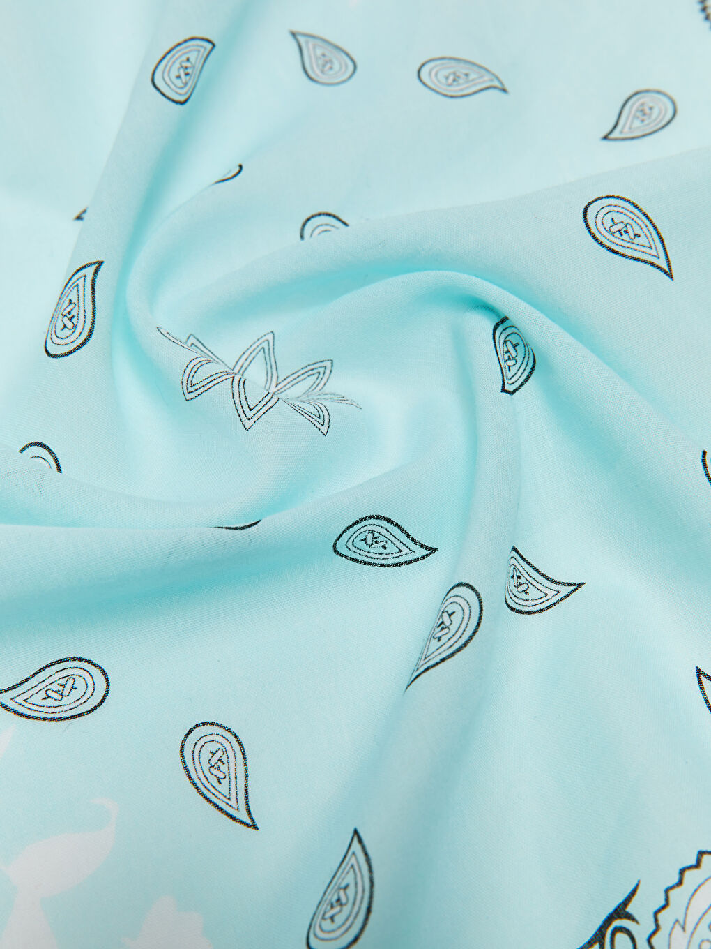 Mavi Desenli Kadın Bandana-5