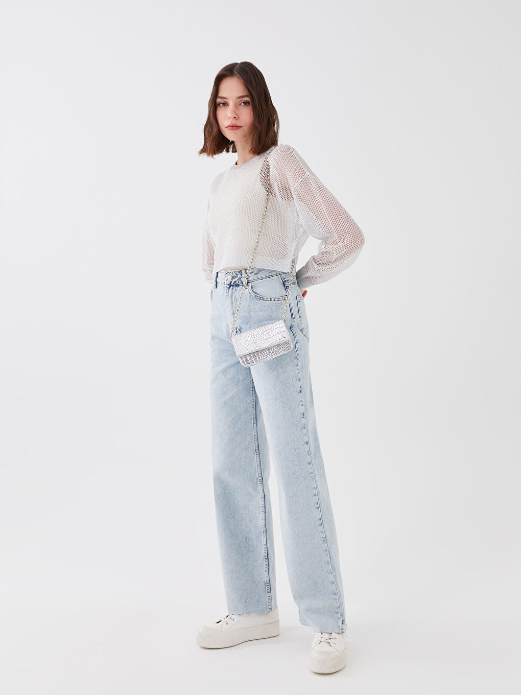 Blugi Femei Talie Înaltă Croială Standard-1