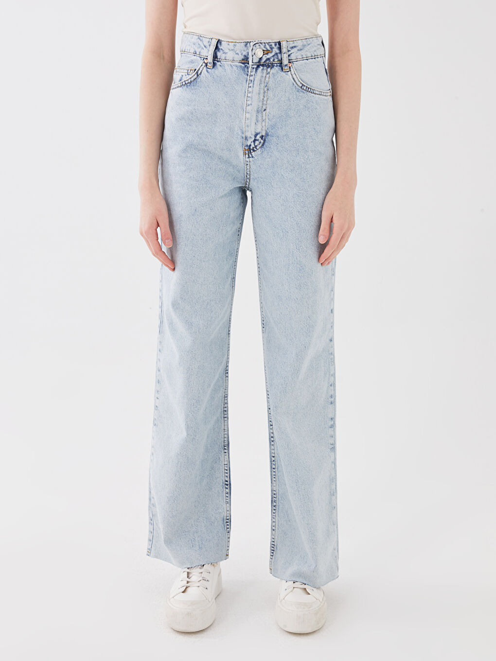 Blugi Femei Talie Înaltă Croială Standard-2