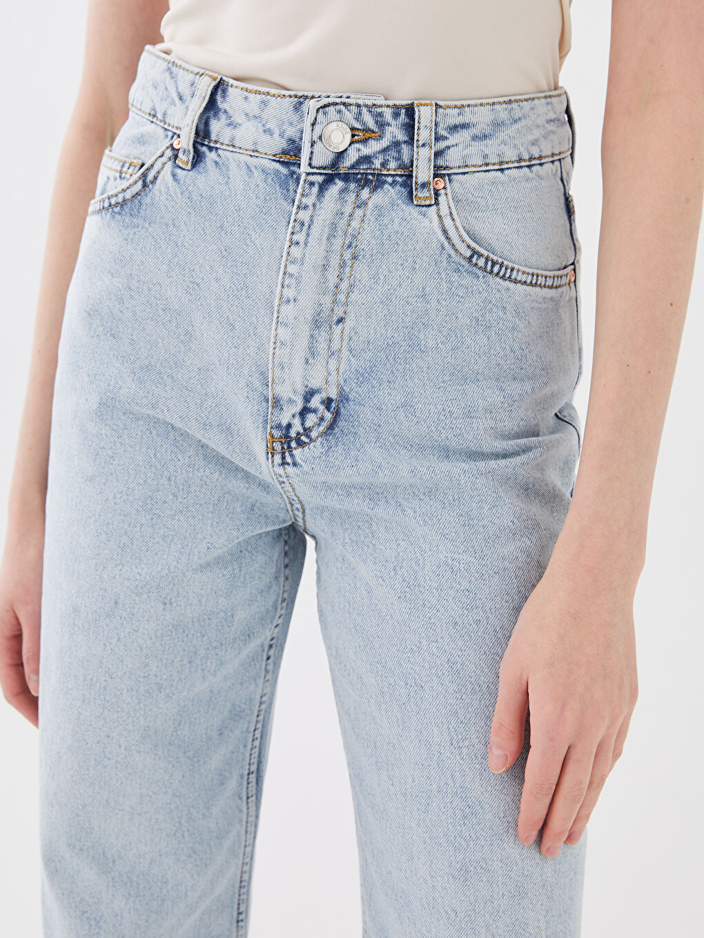 Blugi Femei Talie Înaltă Croială Standard-4