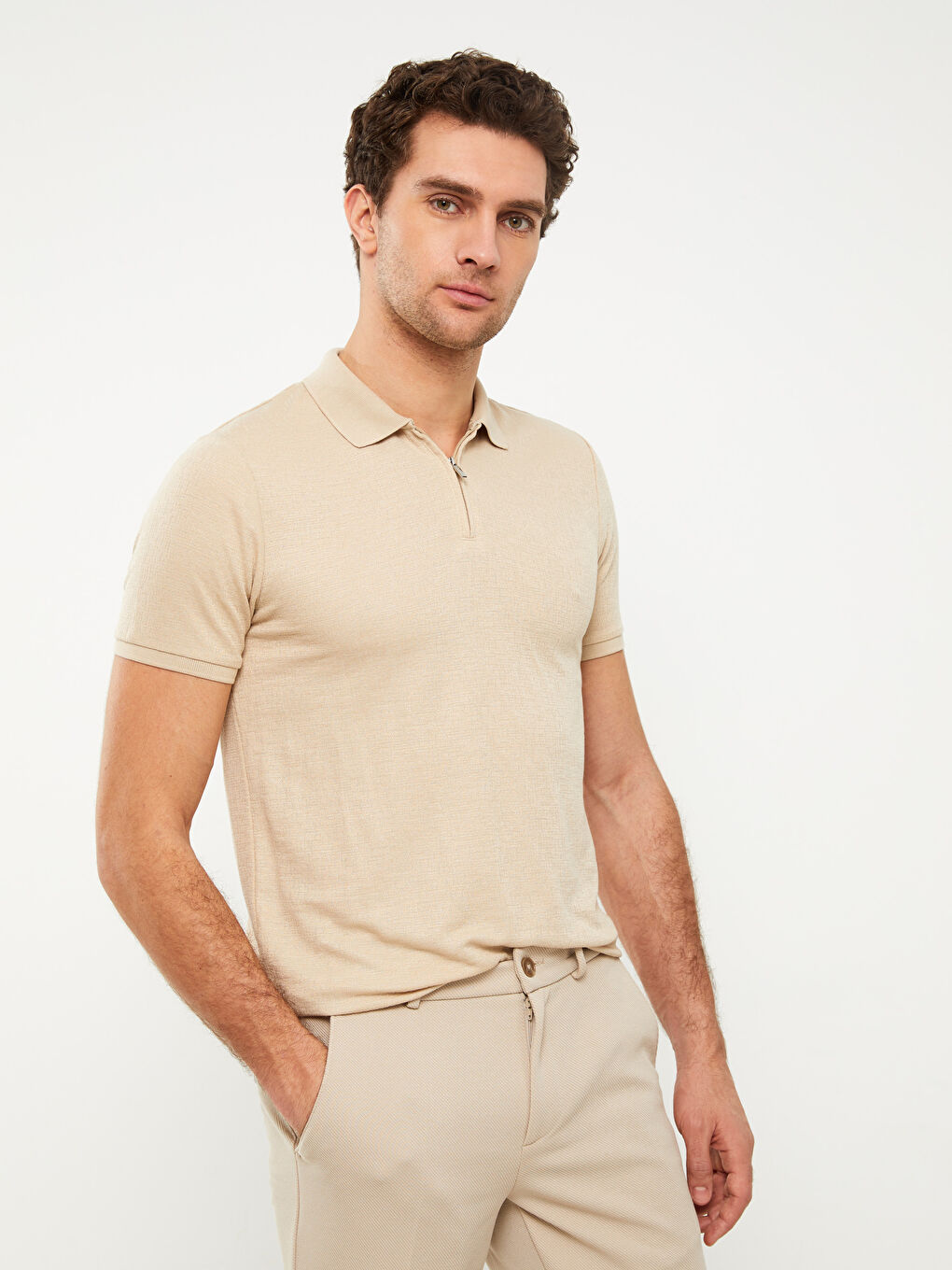 Tricou cu Guler Polo și Mânecă Scurtă pentru Bărbați