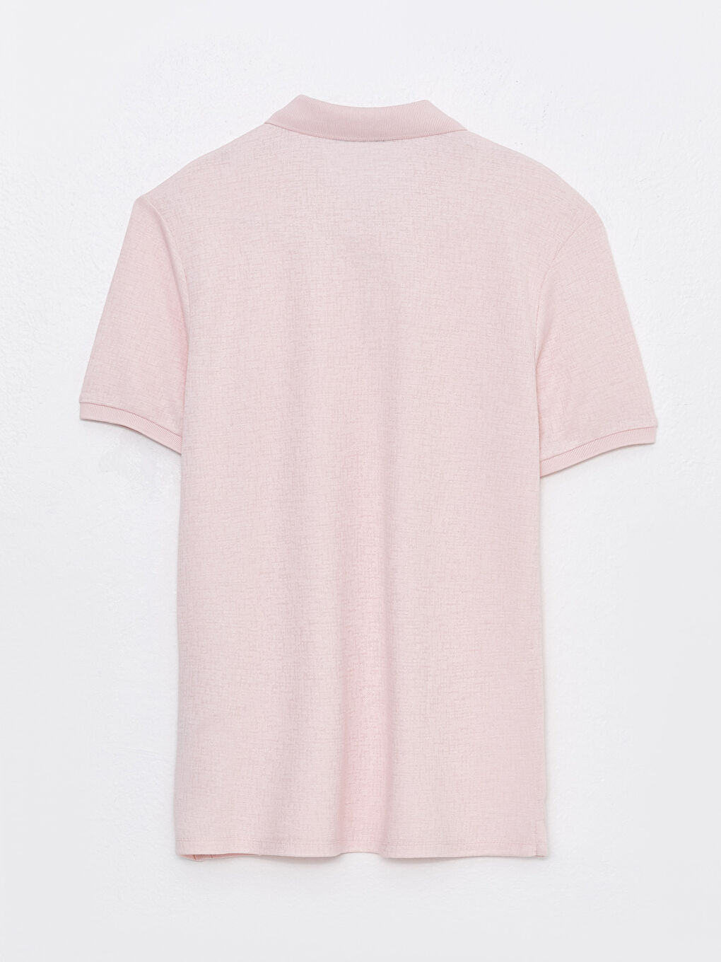 Pembe Polo Yaka Kısa Kollu Erkek Tişört-6