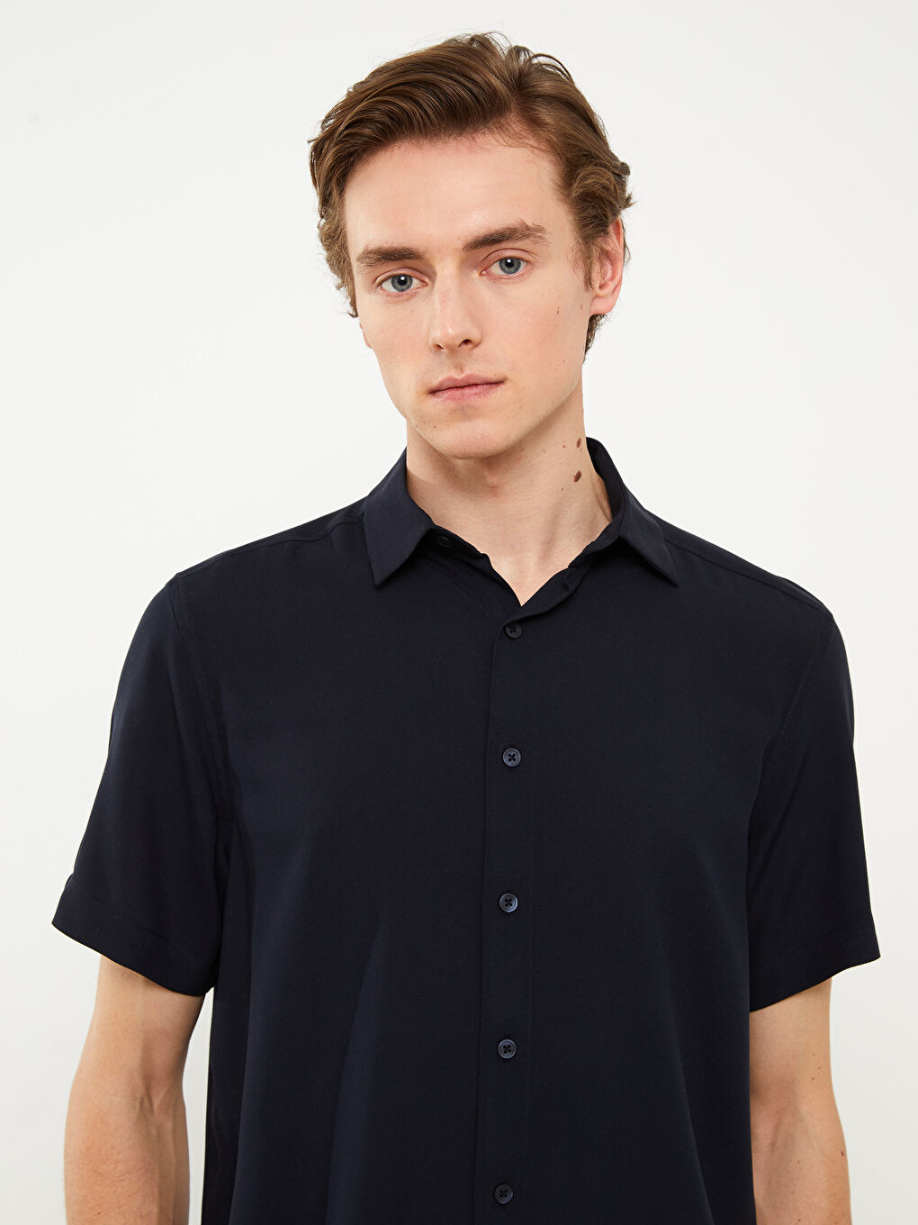 SOUTHBLUE Regular Fit Short Sleeve Viscose Men's Shirt -S3BY10Z8-RQK