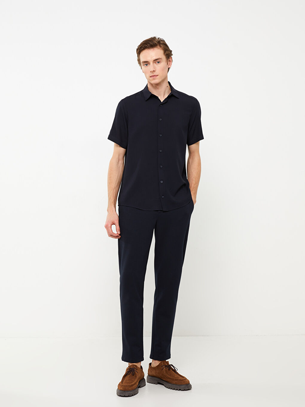 SOUTHBLUE Regular Fit Short Sleeve Viscose Men's Shirt -S3BY10Z8-RQK