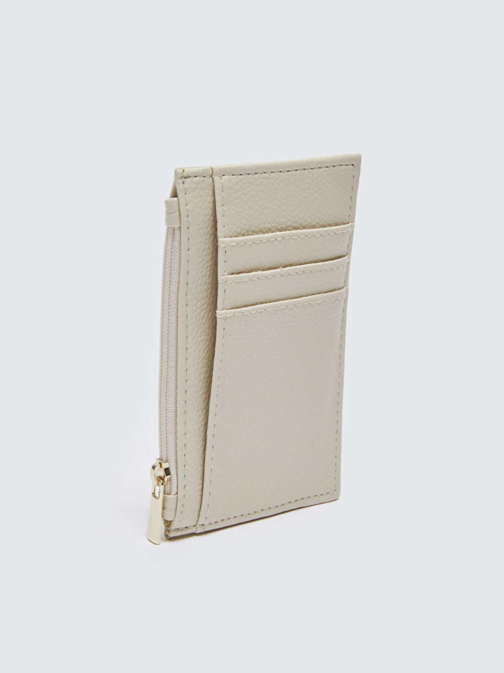 Bej Deri Görünümlü Kadın Kartlık-1