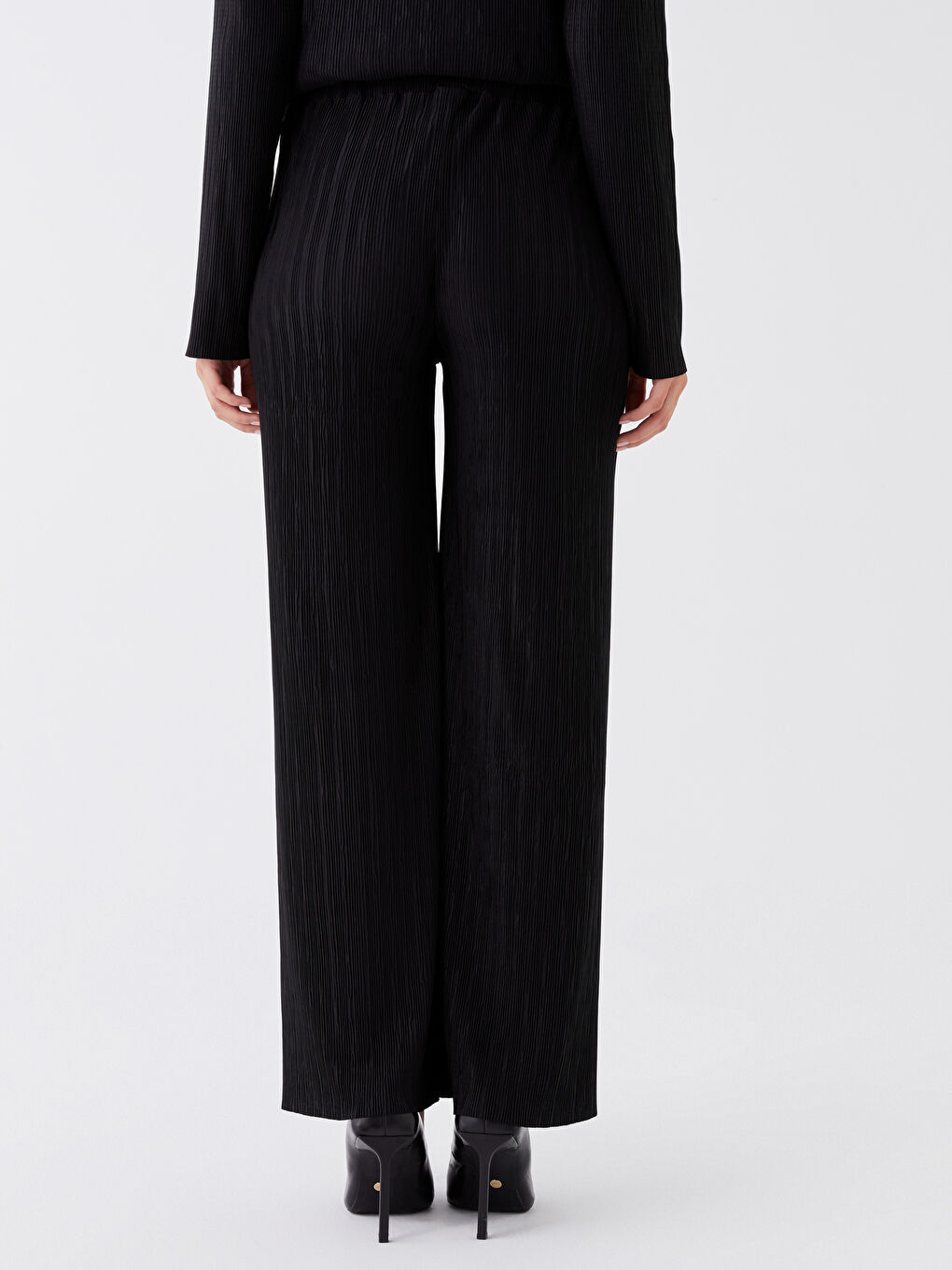 Kadın Beli Lastikli İspanyol Paça Eşofman Altı-4