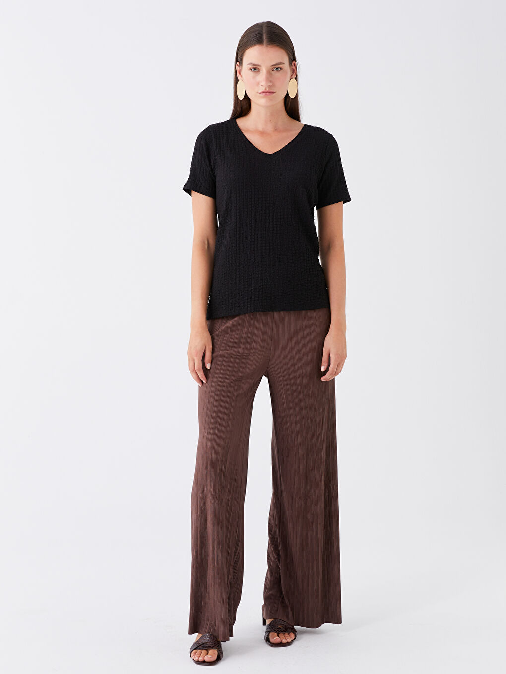 Pantalon de Survêtement Évasé à Taille Élastique pour Femmes