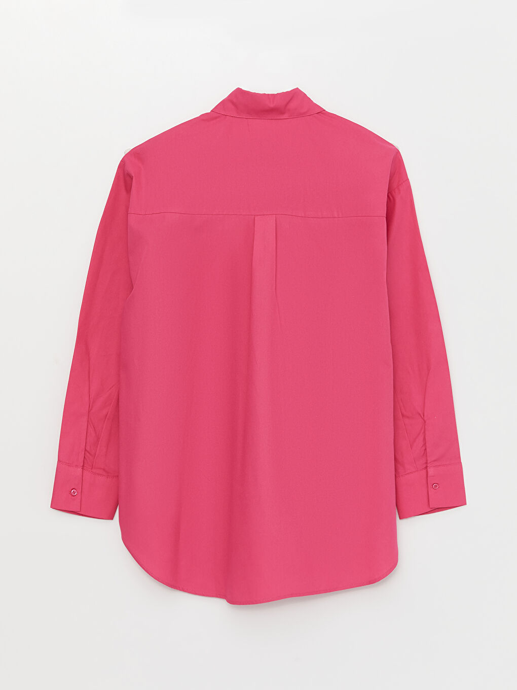 Fuşya Poplin Kadın Gömlek-6
