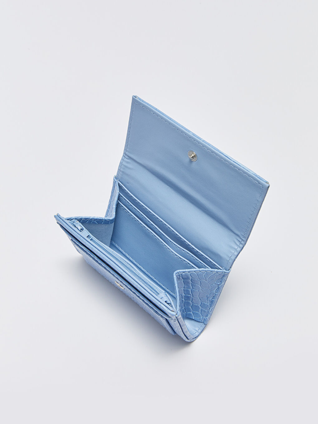 Кошелек из искусственной кожи с эффектом крокодиловой кожи для женщин-3