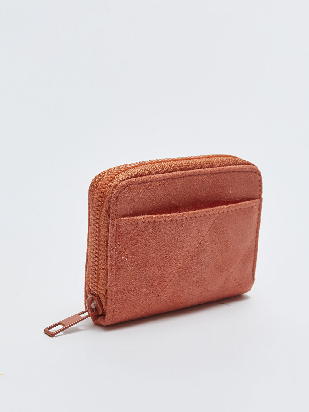 Mercan Kapitone Desenli Kadın Cüzdan-1