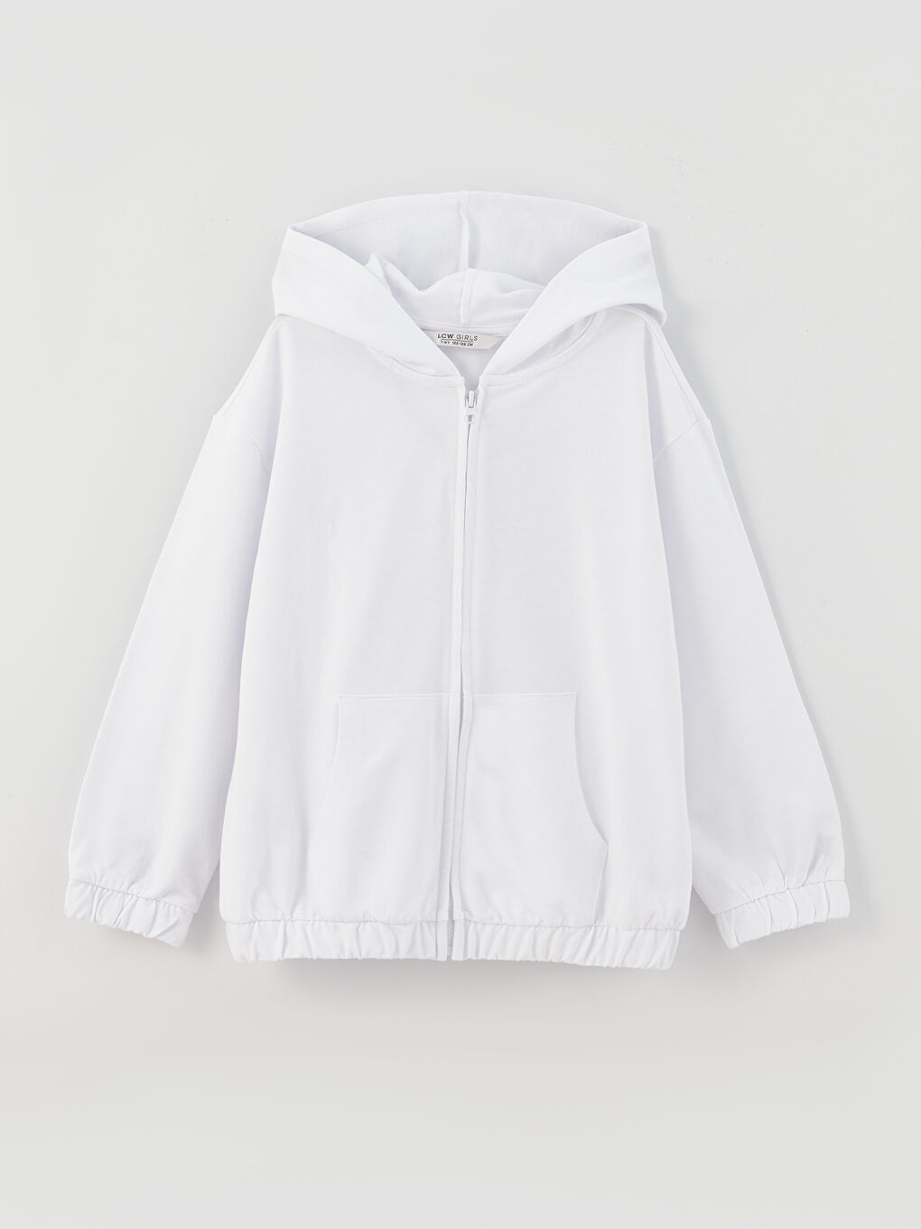 Hanorac cu Fermoar pentru Fete, cu Glugă, Imprimat și Mânecă Lungă